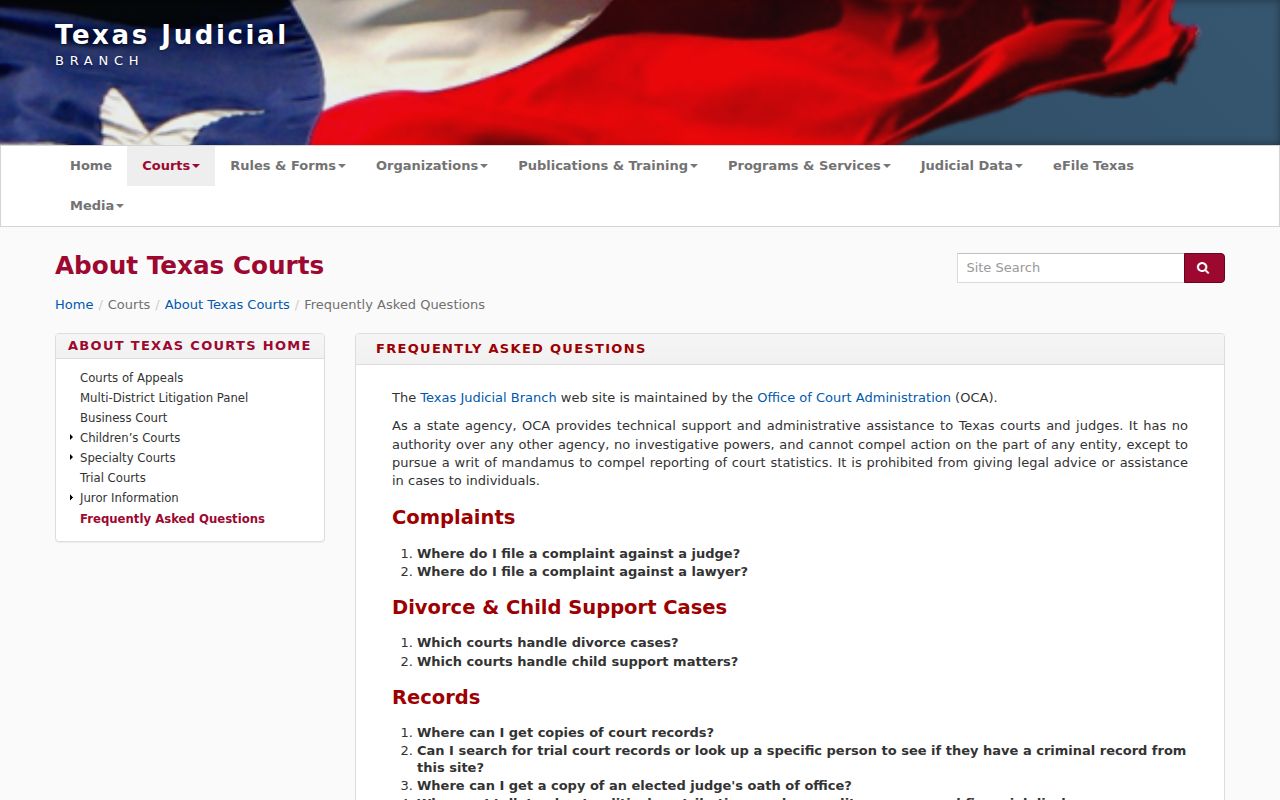 Crane County criminal court case search and Texas court record FAQ