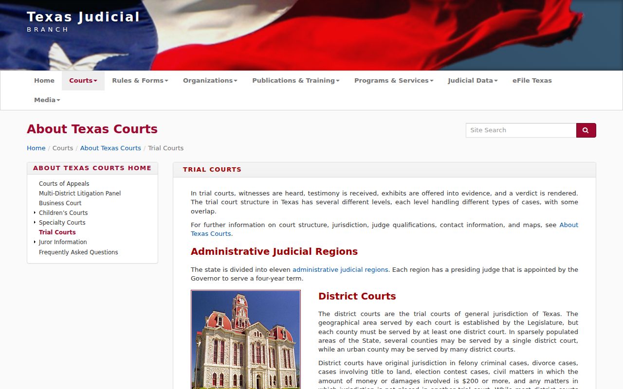 Crane County court case lookup and Texas trial court jurisdiction
